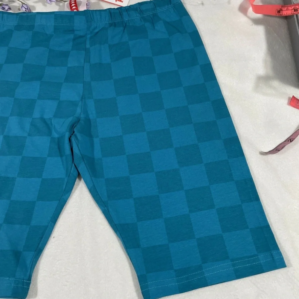 NEW Kappa‎ [ Small ] Checkerboard EMIAZA biker shorts in Sea Green
